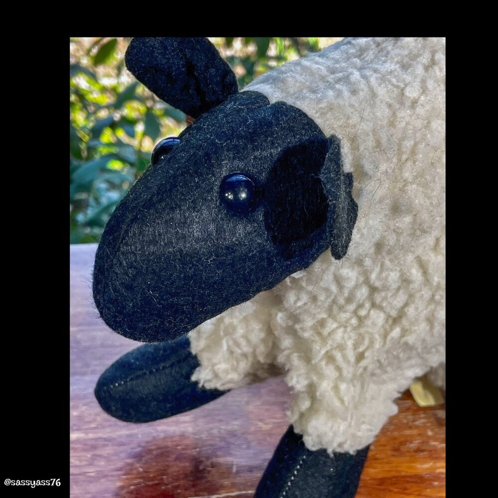 ▪️VTG▪️POSSUM TROT▪️1970's RARE Faux Sherpa & Felt Plush Stuffed Animal Sheep - Picture 3 of 9